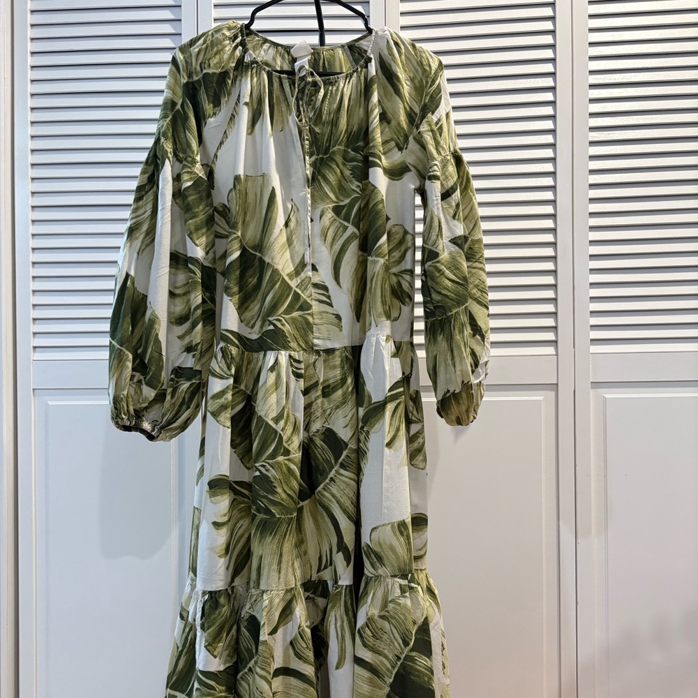 H&M Green Patterned Dress